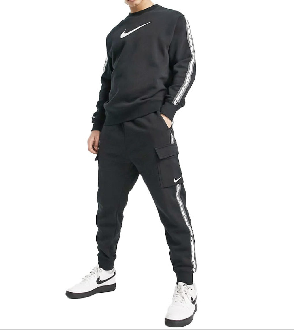 NIKE REPEAT TAPE SUIT Black DM4679-015(T)+DM4680-015(B)
