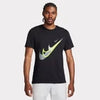 NIKE Graphic Multi Swoosh Logo Tee Black