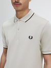 FRED PERRY  TWIN TIPPED POLO LIMESTONE M3600-T54