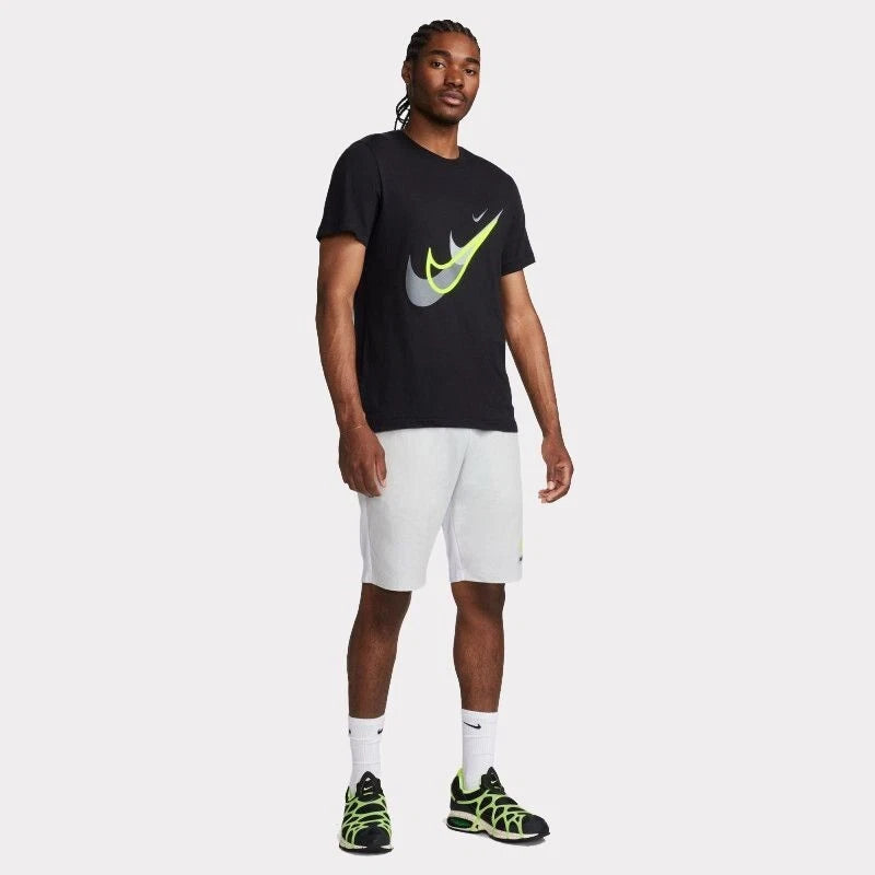 NIKE Graphic Multi Swoosh Logo Tee Black FZ0203-010
