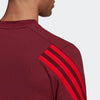 ADIDAS FI 3 STRIPE TEE BURGUNDY HC5242