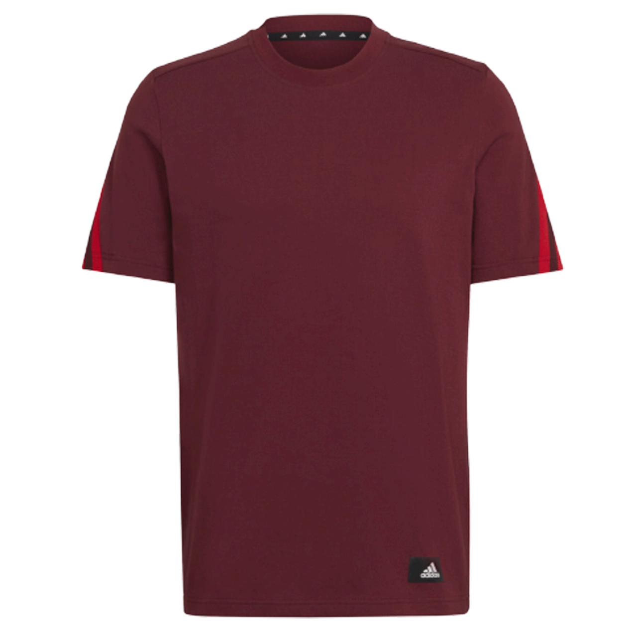 ADIDAS FI 3 STRIPE TEE BURGUNDY HC5242