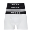 NICCE 3PK CUBAR BOXERS BLK/GRY/WHI 0178-K011-0415