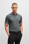 Boss Paddy Tipped Polo Shirt Natural  Grey  50469055-251
