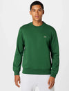 LACOSTE  CREW SWEAT VERT GREEN SH9608 00 SMI