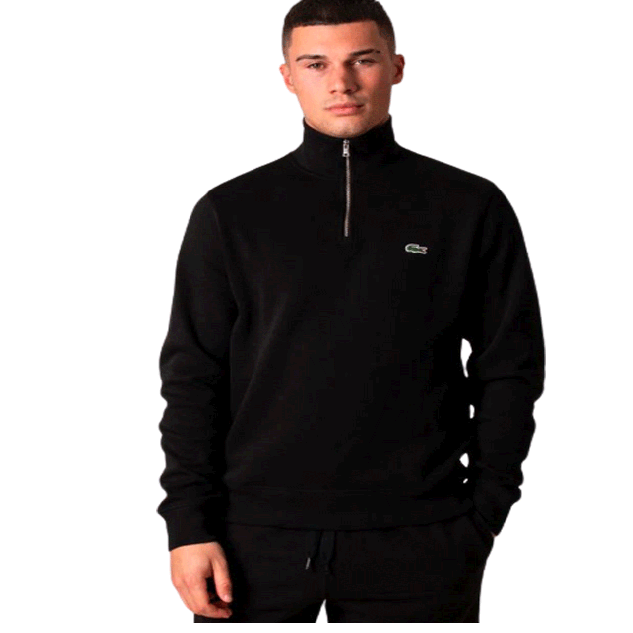 LACOSTE  QUARTER ZIP SWEAT BLACK SH1927 00 031