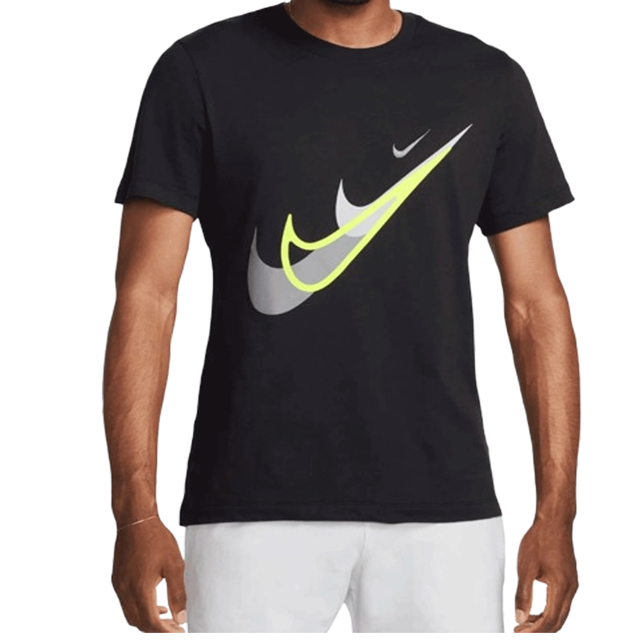 NIKE Graphic Multi Swoosh Logo Tee Black FZ0203-010