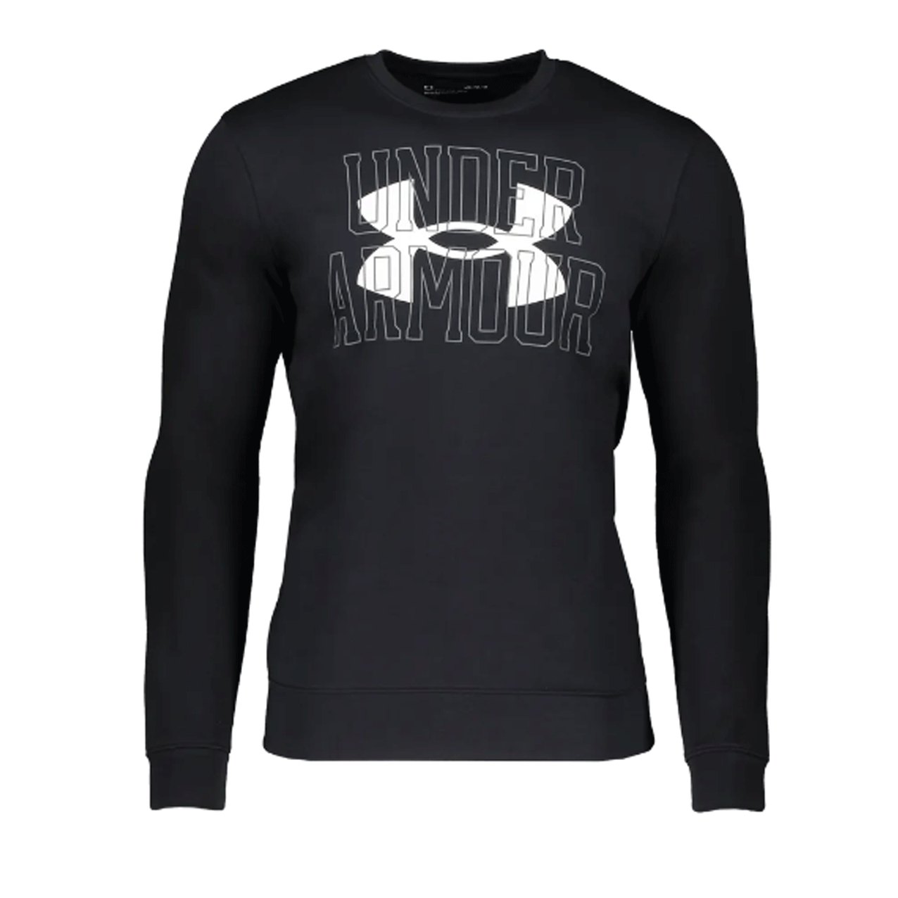 UNDER ARMOUR RIVAL TERRY LOGO CREW BLACK 370391-001