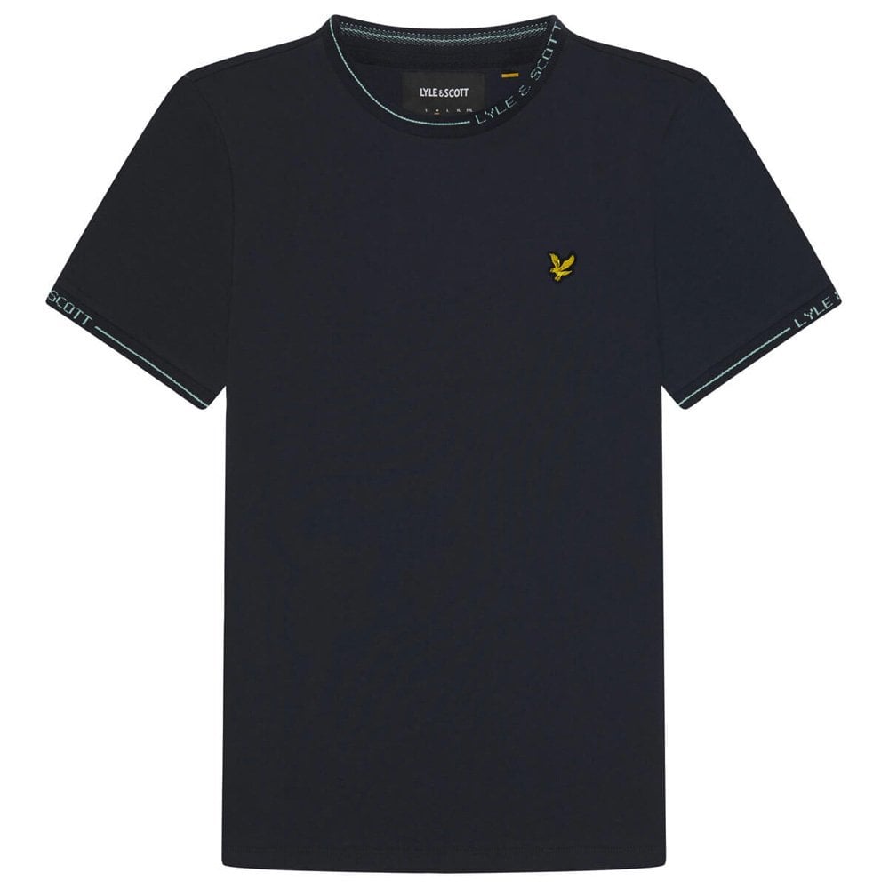 Lyle &amp; Scott SEASONAL BRANDED RINGER TEE NAVY TS1419V-Z271