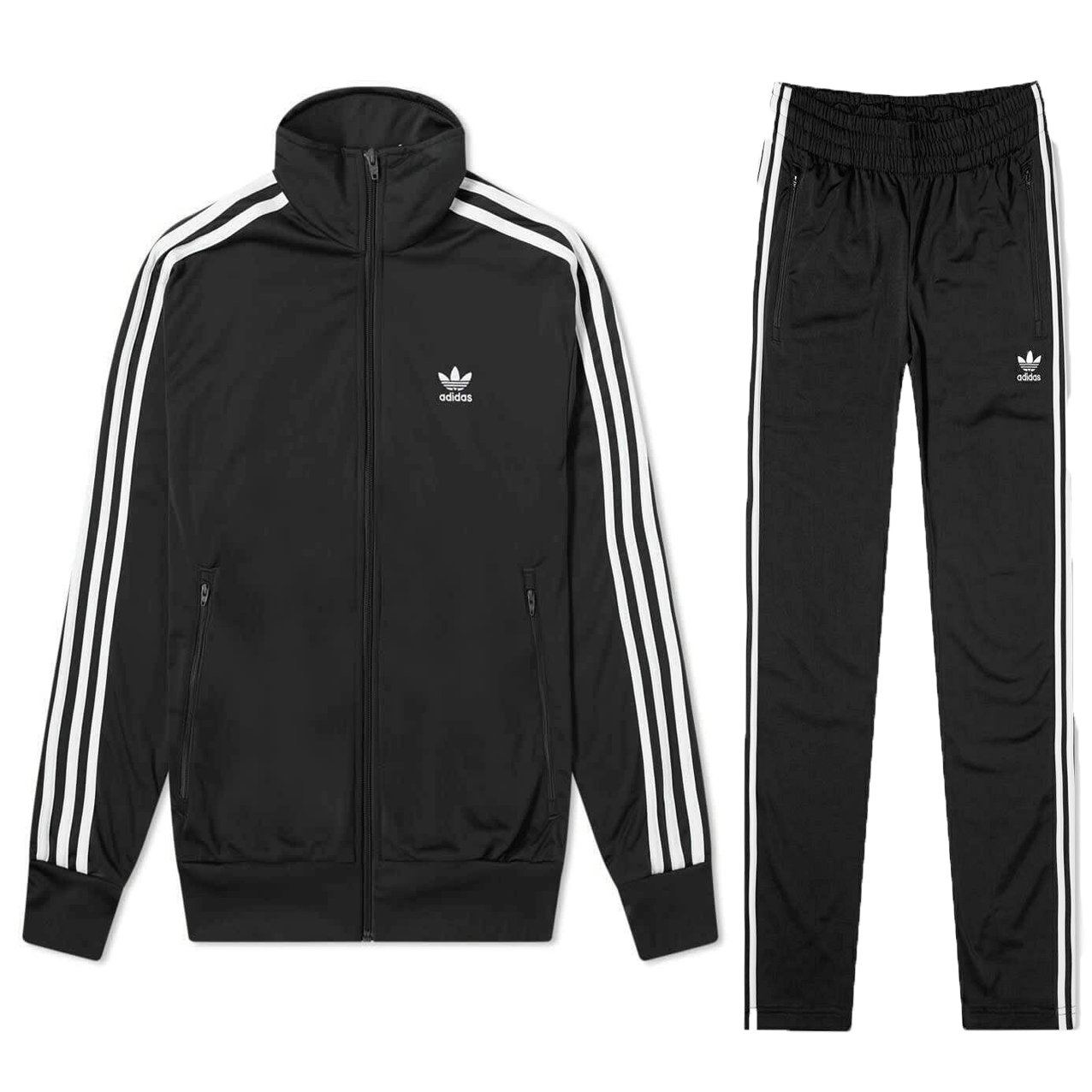 ADIDAS FIREBIRD ZIP FULL SUIT BLACK DV1530(T) + ED6897(B) freeshipping - Benson66