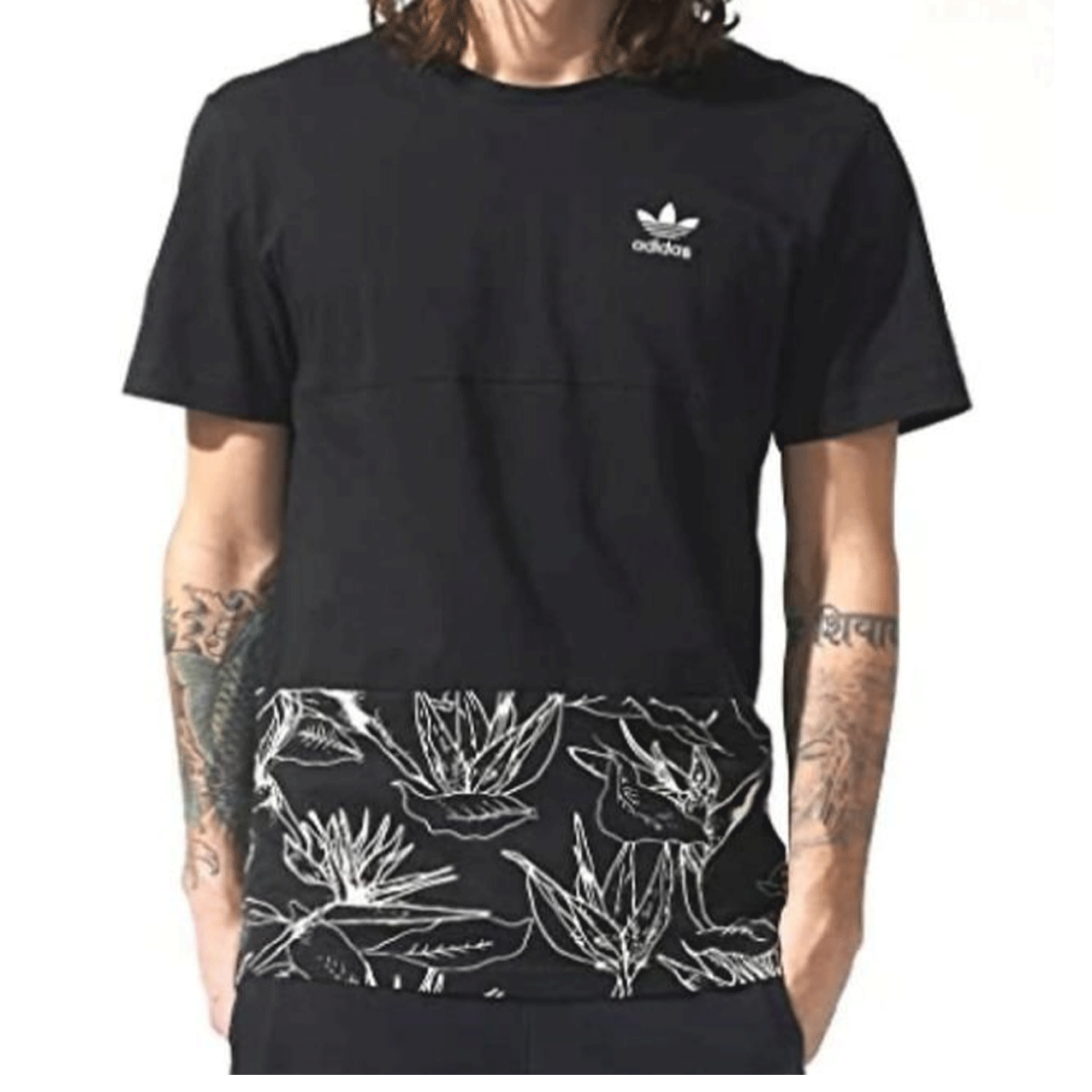 ADIDAS LEAF BAND DESIGN TEE BLACK Z99677