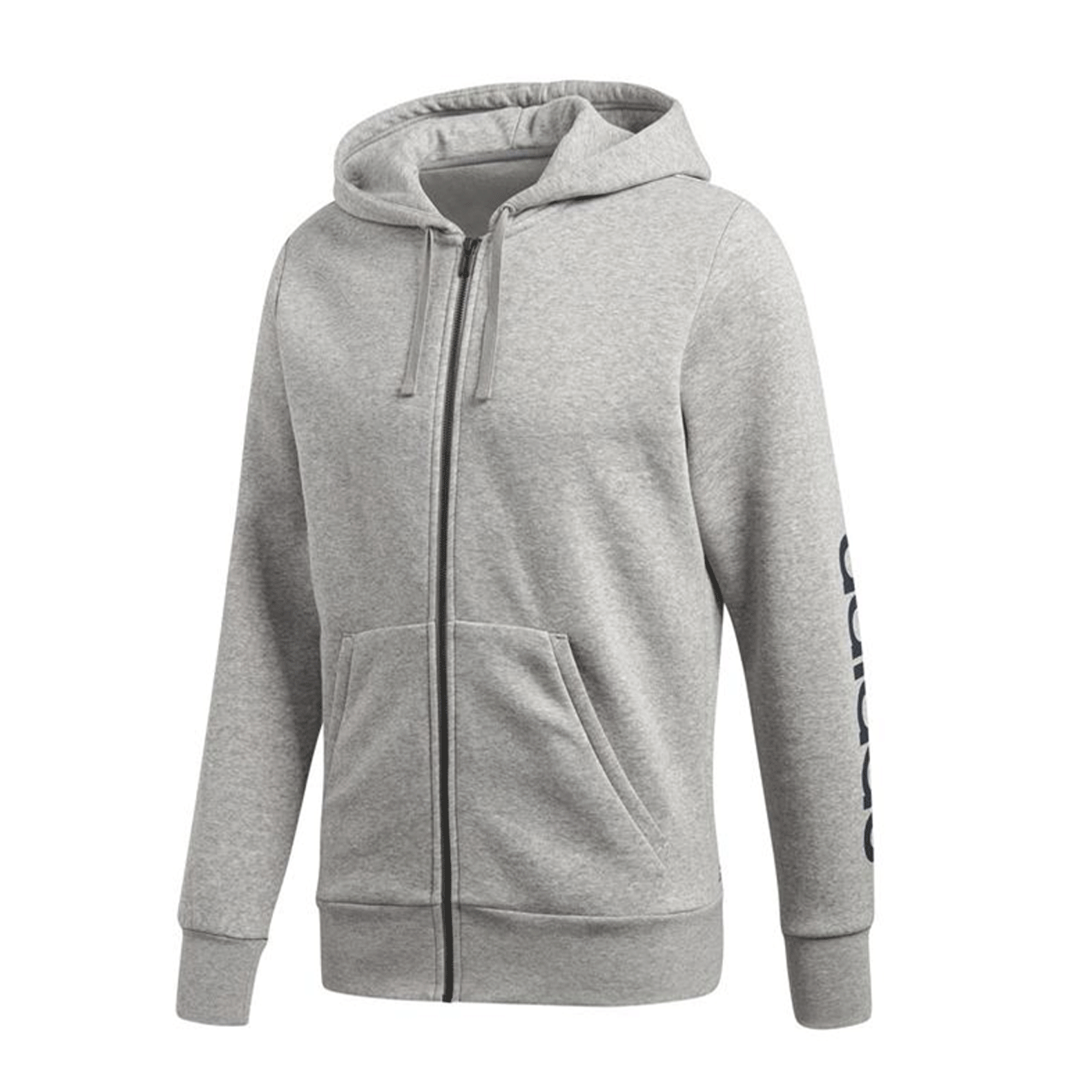 ADIDAS ESS LIN FZ HOODIE GREY BQ9636