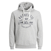 JACK &amp; JONES HEROS SWEAT HOOD LIGHT GREY 12183445