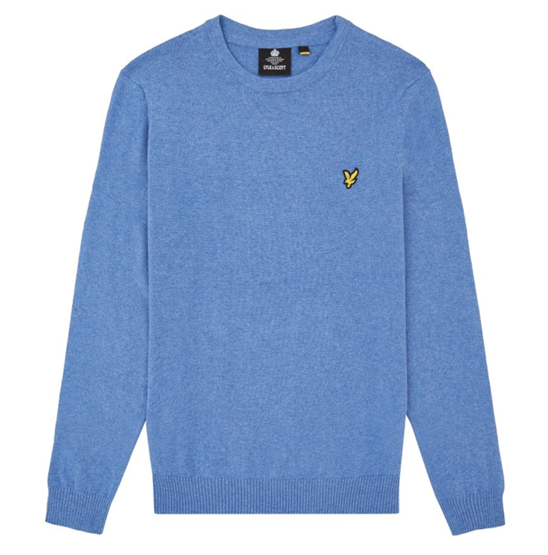 LYLE & SCOTT MERINO CREW JUMPER CORN BLUE KN400VC-Z502