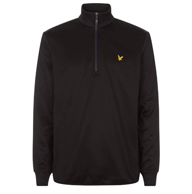 LYLE & SCOTT ZIP TOP BLACK KN330G