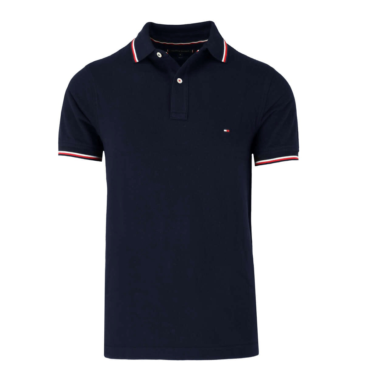 TOMMY HILFIGER TIPPED SLIM POLO MW0MW13080-DW5 freeshipping - Benson66