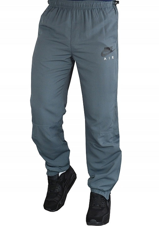 Mens New Nike Air Tracksuit Woven Cuffed Bottoms Joggers  Grey