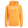 JACK &amp; JONES JWHTONS SWEAT HOODIE SUN ORANGE 12231327