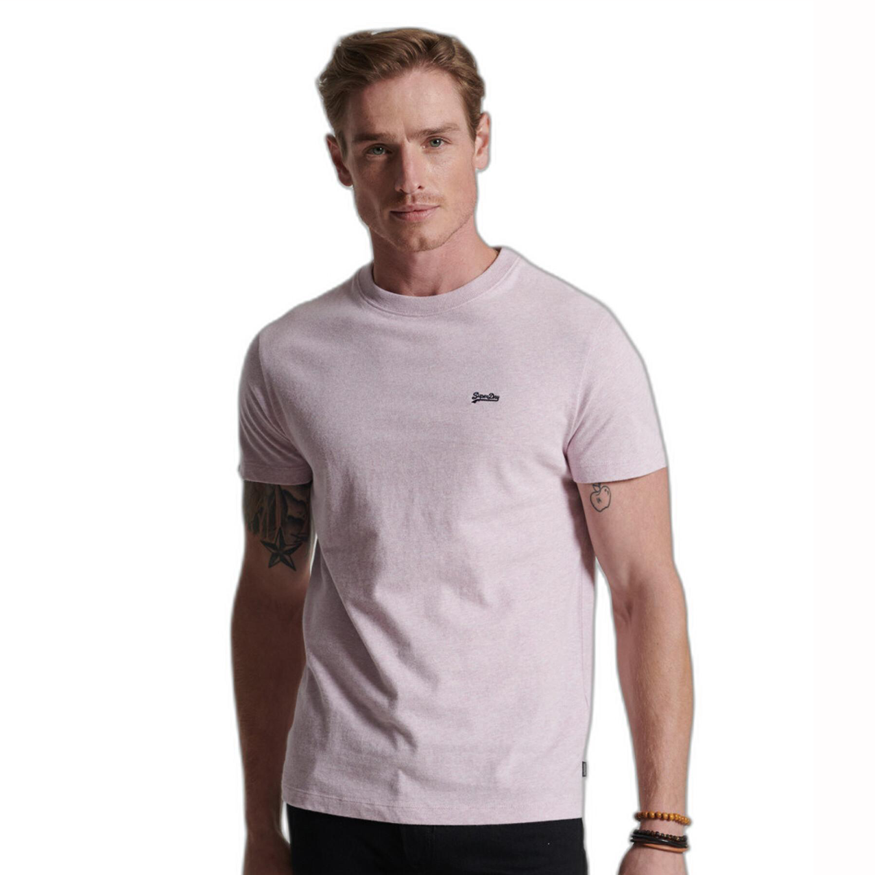 SUPERDRY VINTAGE MICRO EMB LOGO TEE PALE PINK M1011350A-02R