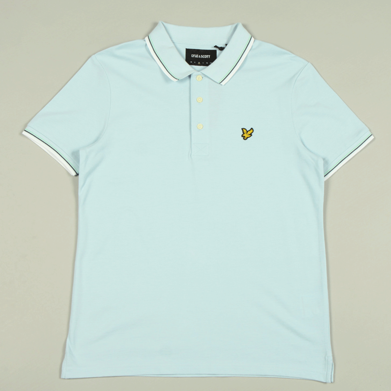 LYLE & SCOTT TIPPED POLO TOP DECK BLUE/WHITE SP800VTR-W342