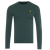 LYLE &amp; SCOTT MERINO CREW JUMPER GREEN KN400VC-Z163