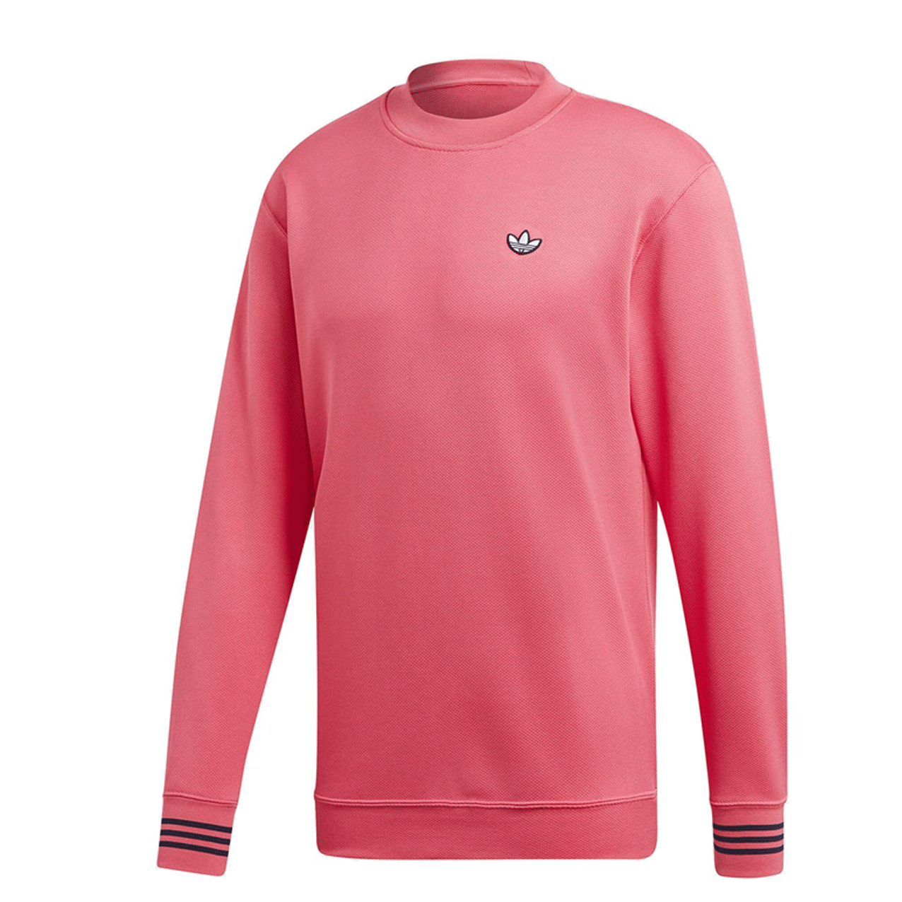 ADIDAS PIQUE L/S CREW JUMPER PINK DU7855