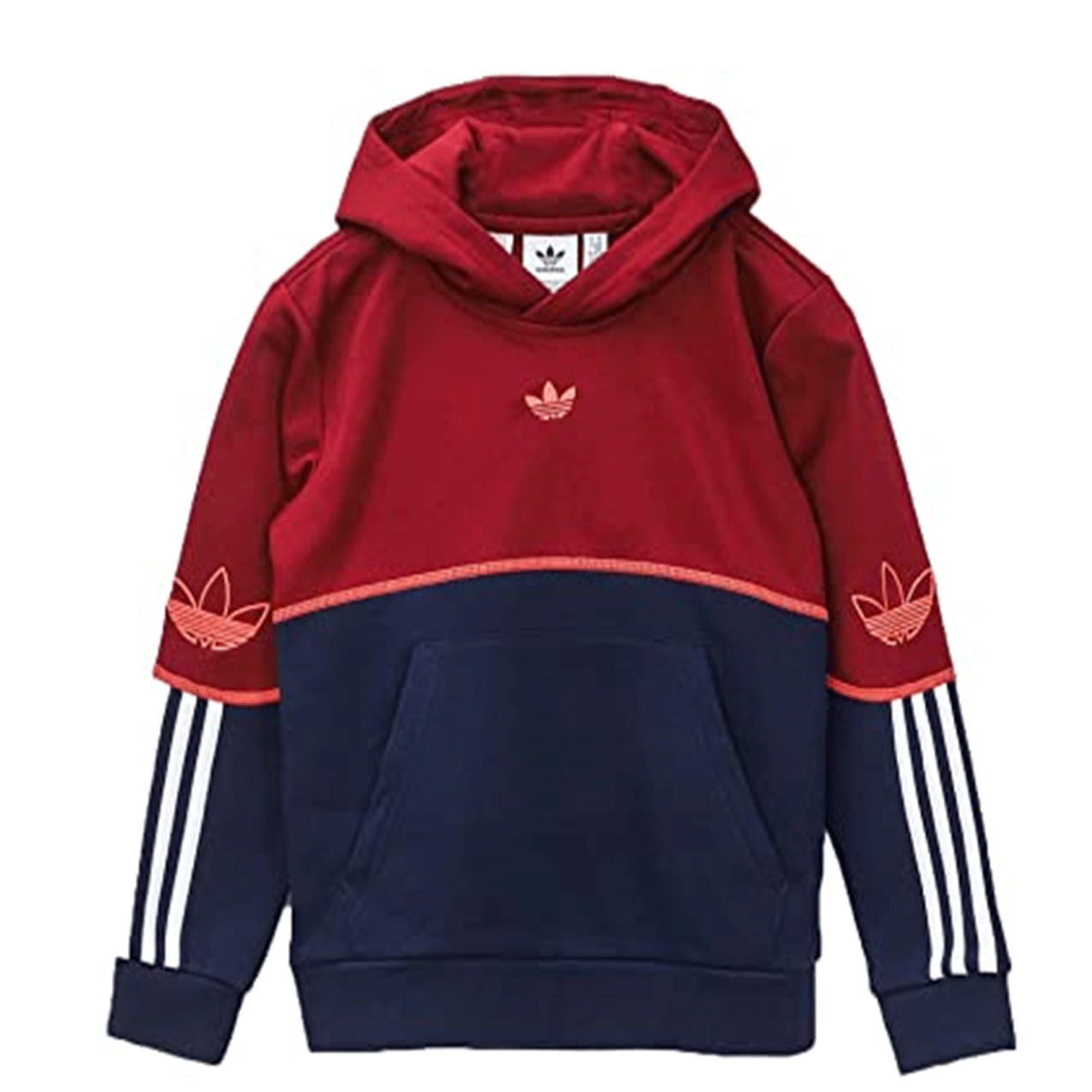 ADIDAS JUNIOR OH HOODIE RED/NAVY FM4471