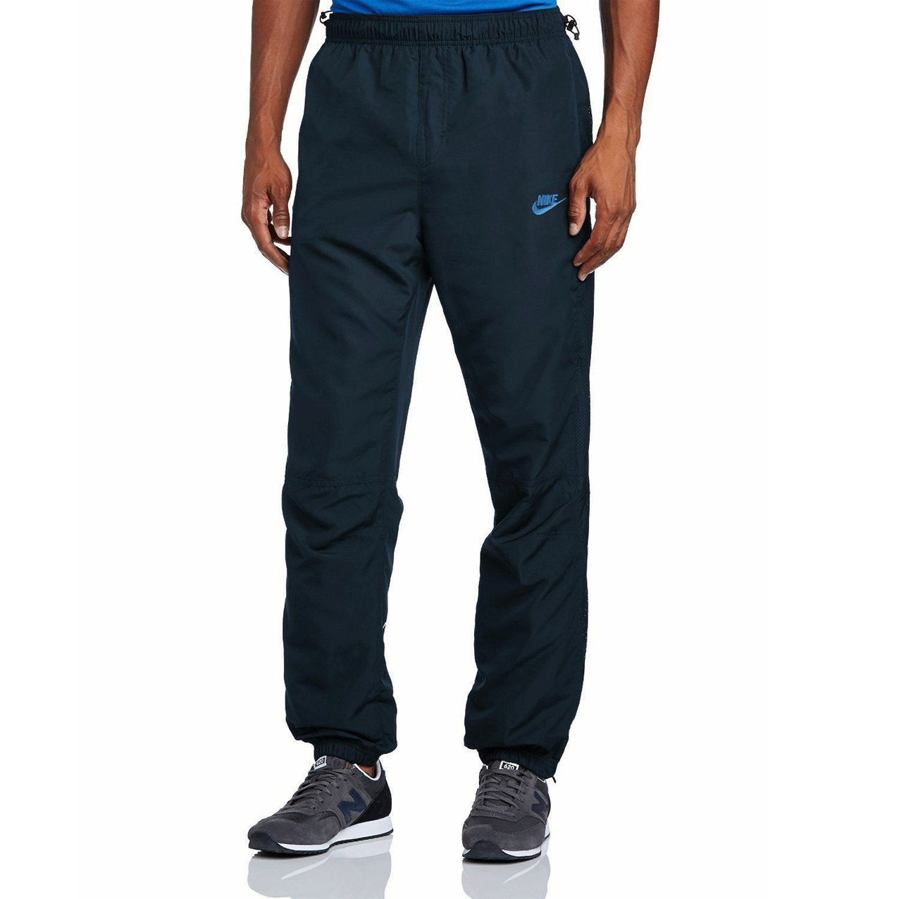 Mens New Nike Air Tracksuit Woven Cuffed Bottoms Joggers Navy/Blue