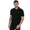 Lyle &amp; Scott HEAVY RIB TIPPED POLO TOP BLACK SP1400V-Z865