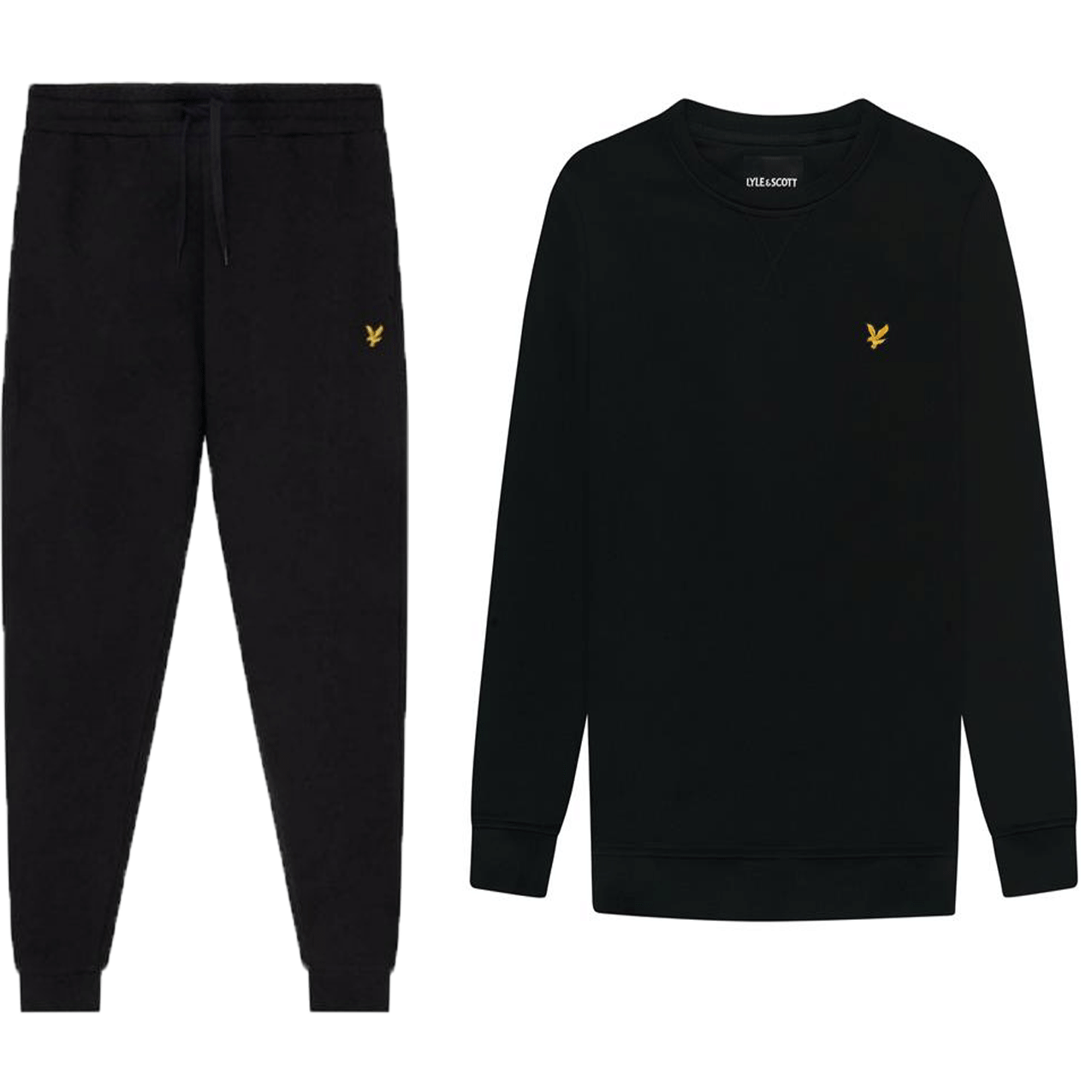 LYLE & SCOTT CREW SUIT BLACK ML424VOG-Z865(T)+ML822VTR-Z865(B)