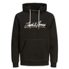 JACK &amp; JONES JORTONS UPSCALE HOODIE BLACK 12205036