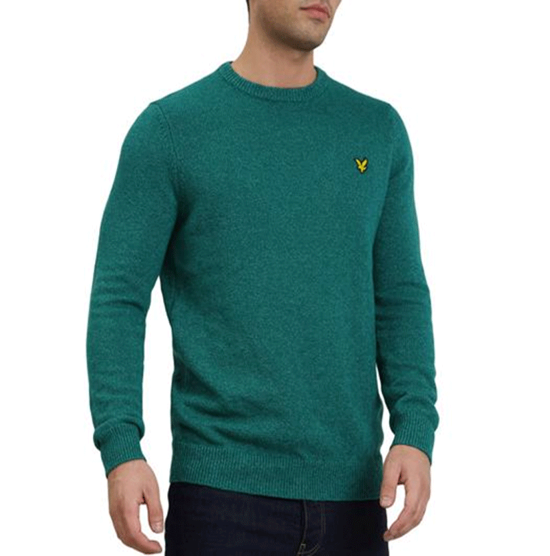 LYLE & SCOTT MERINO CREW ALPINE GREEN KN400VC-Z46