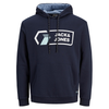 JACK &amp; JONES JCOLOGAN OH HOODIE NAVY 12205411