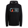 JACK &amp; JONES JCOLOGAN OH HOODIE BLACK 12205411