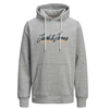 JACK &amp; JONES JWHTONS SWEAT HOODIE GREY 12231327