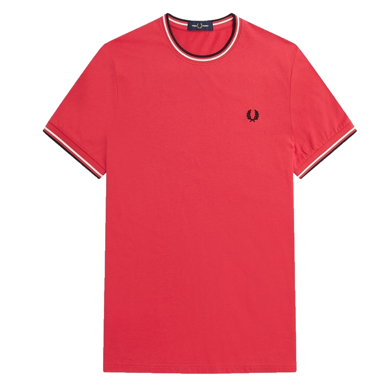 FRED PERRY TWIN TIPPED TEE WASHED RED M1588-279