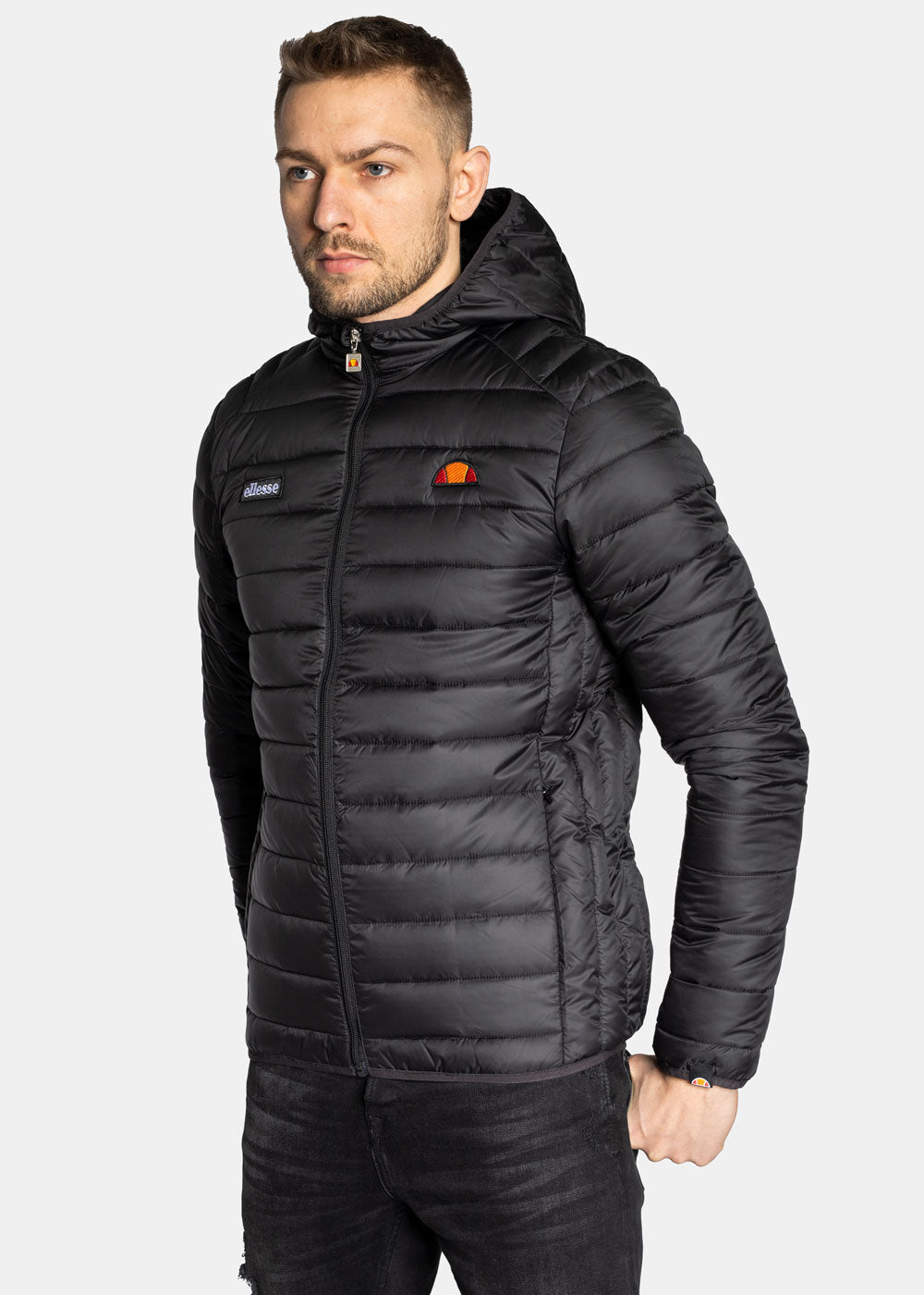 Ellesse Mens Full Zip Padded Jacket Coat  Black  SHS01115-001