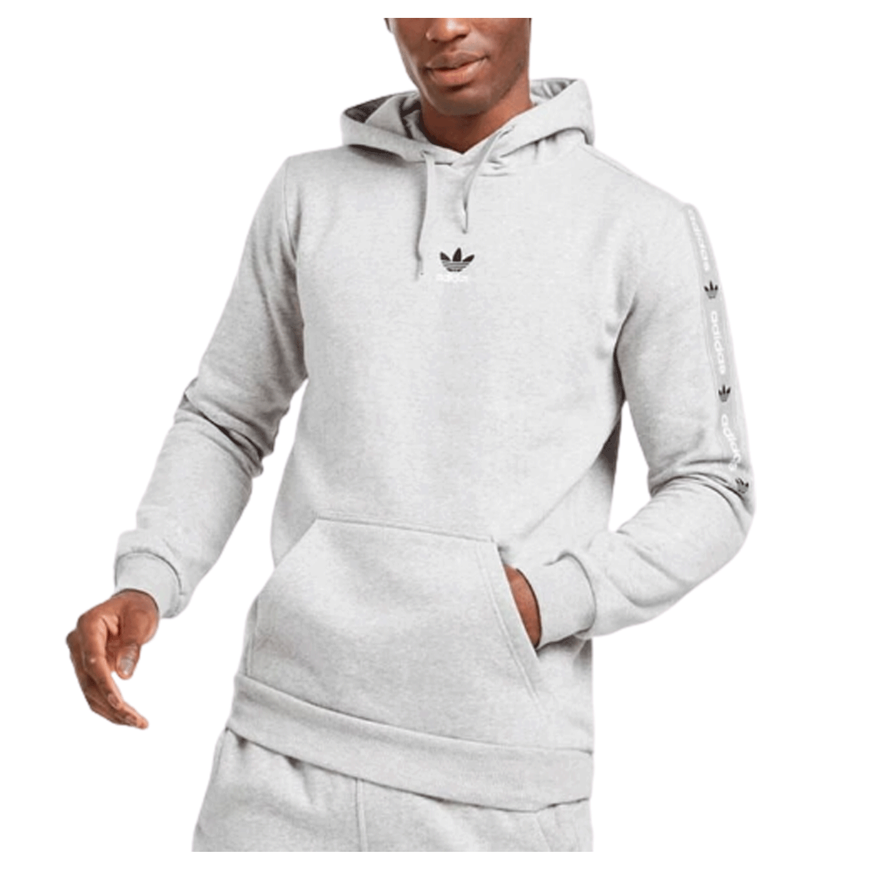 ADIDAS TAPE HOODIE GREY HR8225