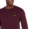 LYLE &amp; SCOTT MERINO CREW JUMPER BURGUNDY KN400VC-865