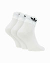 ADIDAS 3 PACK FOLD CUFF CREW SOCK WHITE GN4894