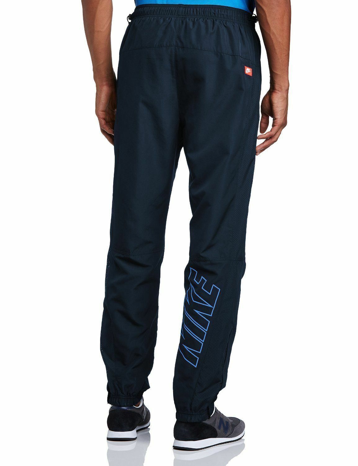 Mens New Nike Air Tracksuit Woven Cuffed Bottoms Joggers  Navy/Blue