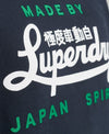 Superdry SCRIPT STYLE COL CREW NAVY M2011464A-09S