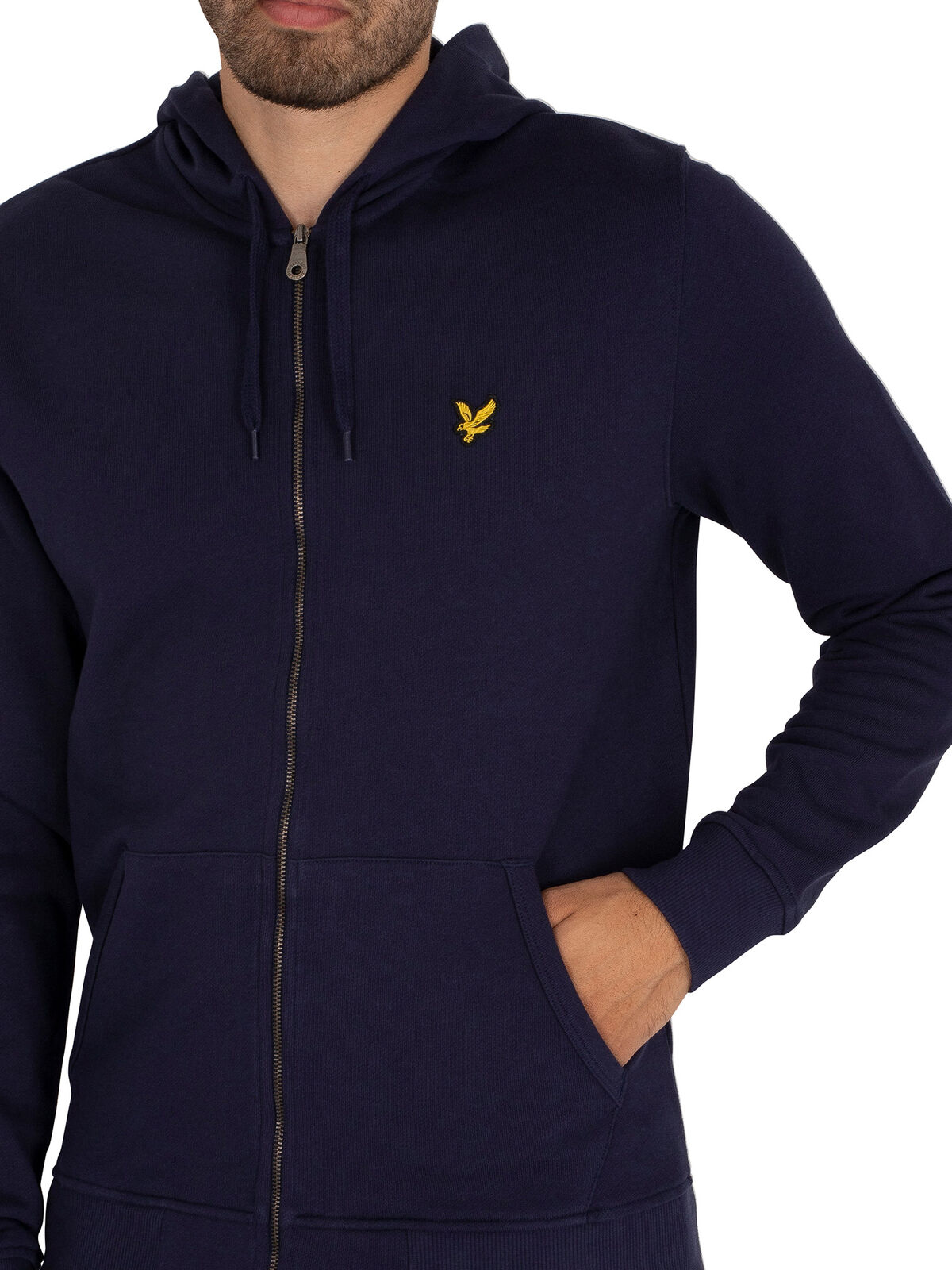LYLE &amp; SCOTT ZIP THROUGH HOODIE NAVY ML420VOG-Z99