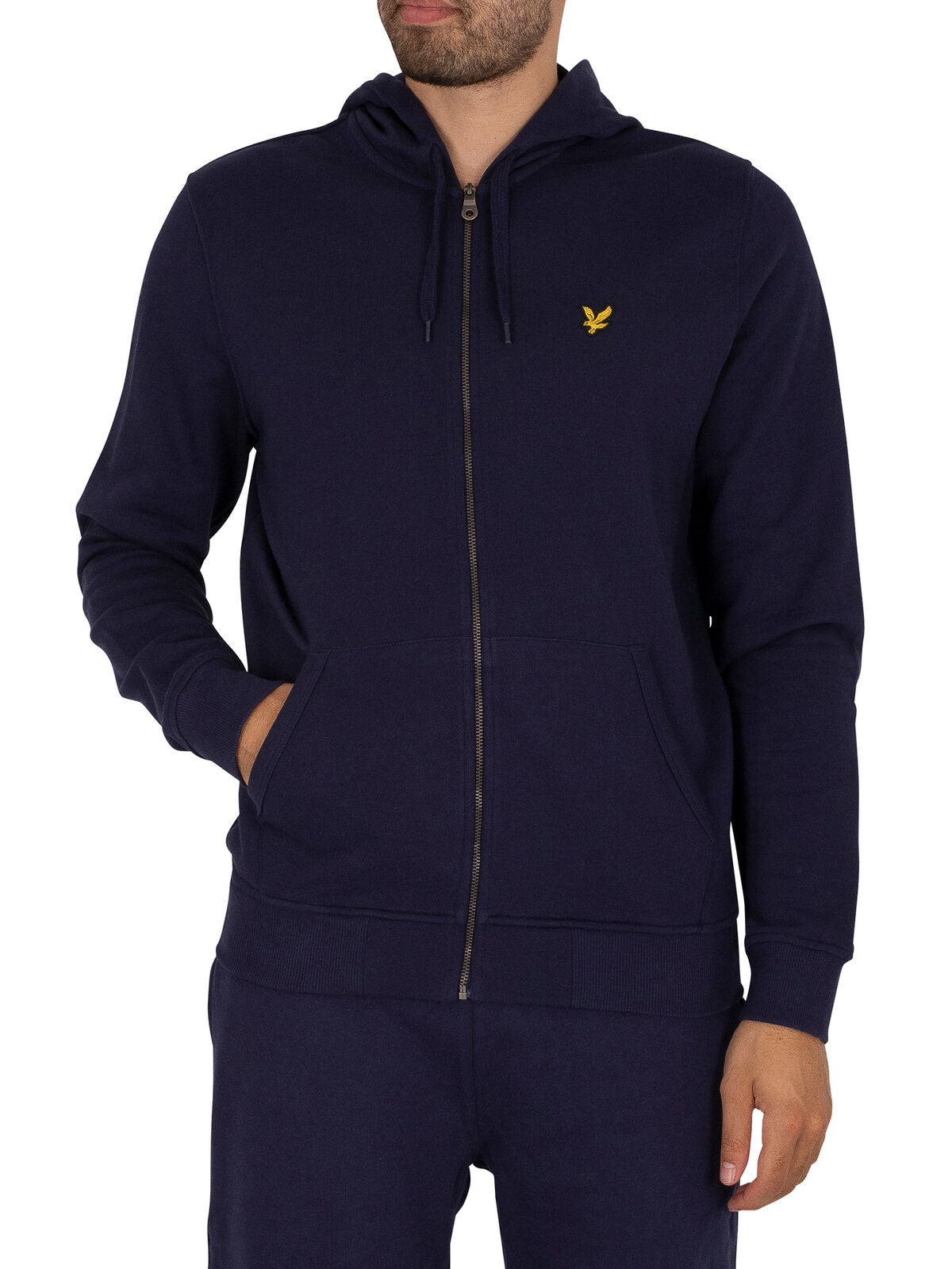 LYLE &amp; SCOTT ZIP THROUGH HOODIE NAVY ML420VOG-Z99